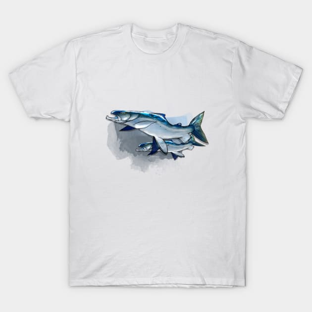 Salmon Salar T-Shirt by MikaelJenei